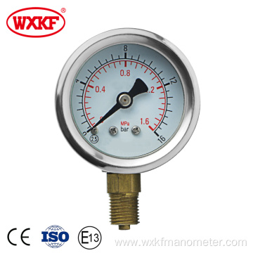 40mm Stainless Steel Case Oil Filled Pressure Gauge Fuel Pressure Gauge Pressure Temperaturege